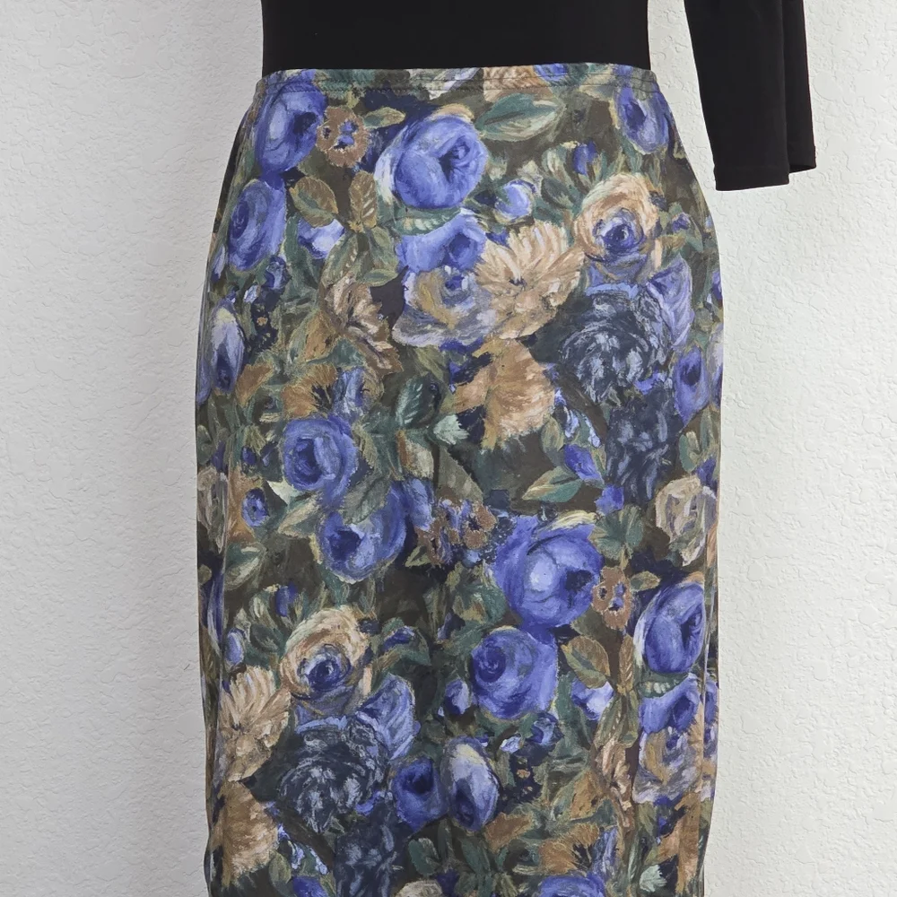 Vintage 90s Floral Maxi Skirt - Picture 5 of 6